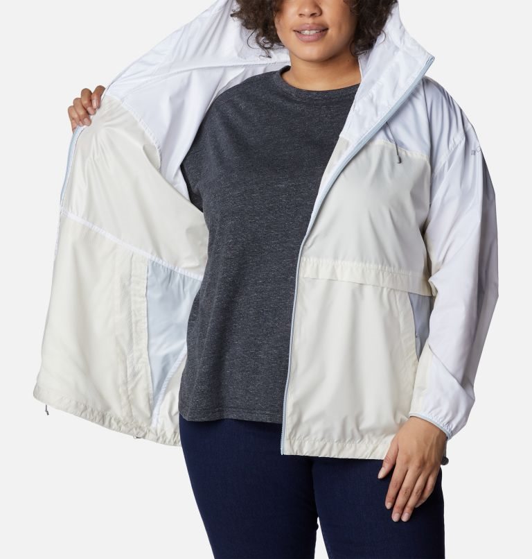 Columbia Alpine Chill Windbreaker Jakke Dame Hvite | Plus Size 63589R